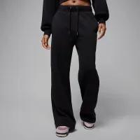 Nike Jordan Flight Fleece жіноча French Terry Open-Hem Pants колір чорний