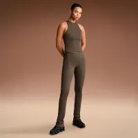 NikeSKIMS Matte женская С высокой Талией V-Panel Straight лосины цвет коричневый