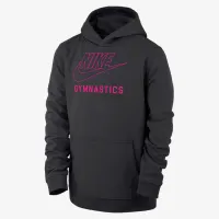 Nike Swoosh Club Fleece Big детские Gymnastics Pullover Толстовка с капюшоном цвет черный