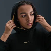 Nike Sportswear Club Fleece Big дитячі (Girls') оверсайз Толстовка з капюшоном колір чорний