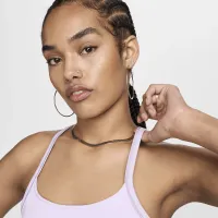 Nike One Fitted жіноча Dri-FIT Cropped Tank Top колір фіолетовий