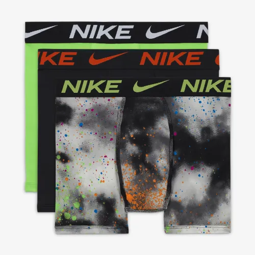 Nike Dri-FIT Printed Essentials Big дитячі труси (3 пари) колір чорний