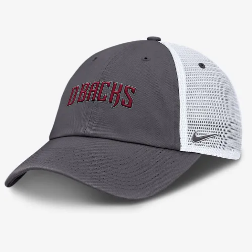 Arizona Diamondbacks Wordmark Club мужские Nike MLB Trucker Adjustable Hat цвет серый