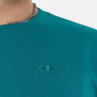 Футболка Champion Embroidered Comfort Fit Cotton 218496-BS165 - Блакитна