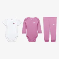Nike Essentials Baby (0-9M) 3-Piece Bodysuit комплект Pink