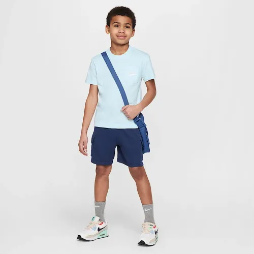 Nike Sportswear Little дитячі Pocket футболка and French Terry шорти комплект блакитний