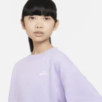 Nike Sportswear Club Fleece Big детские оверсайз свитшот цвет фиолетовый