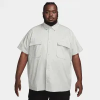 Nike Life чоловічі Woven Military Short-Sleeve Button-Down Shirt колір сірий