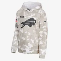 Buffalo Bills Salute to Service Primary Edge Club Big дитячі Nike NFL Pullover Толстовка з капюшоном колір білий