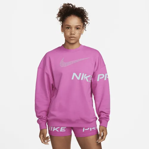 Nike Dri-FIT Get Fit жіноча French Terry Graphic Crew-Neck світшот Pink