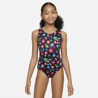 Nike Swim Garden Party Big детские (Girls') U-Back One-Piece Swimsuit цвет черный