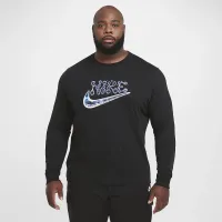 Nike Sportswear Club Long-Sleeve футболка колір чорний