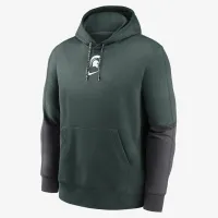 Michigan State Spartans Sideline Team Issue Club мужские Nike College Pullover Толстовка с капюшоном цвет зеленый