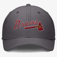 Atlanta Braves Swoosh мужские Nike Dri-FIT MLB Hat цвет серый