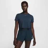 Nike One Classic жіноча Dri-FIT Short-Sleeve Cropped Top блакитний