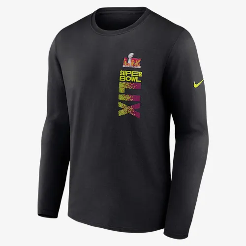 Super Bowl LIX Legend чоловічі Nike Dri-FIT NFL Long-Sleeve футболка колір чорний