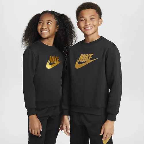 Nike Sportswear Club Fleece Big дитячі Crew-Neck світшот колір чорний