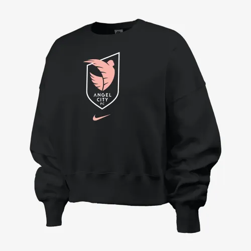 Angel City FC Phoenix Fleece женская Nike NWSL Crew-Neck свитшот цвет черный