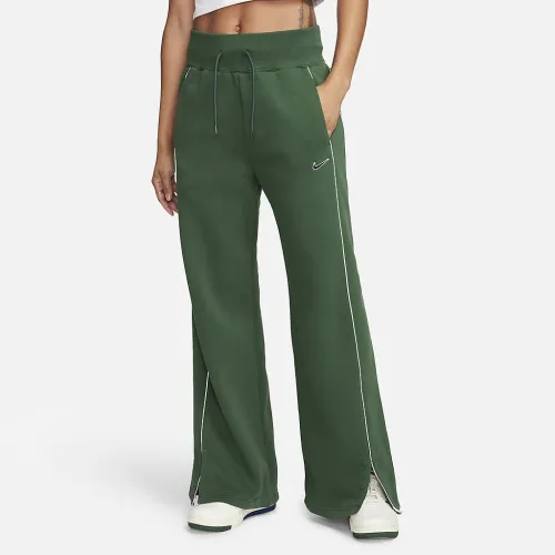 Nike Sportswear Phoenix Fleece женская С высокой Талией Open-Hem Sweatpants цвет зеленый