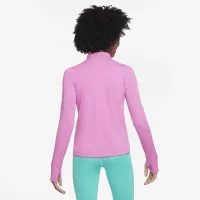 Nike Girls' Dri-FIT Long-Sleeve 1/4-Zip Top Pink