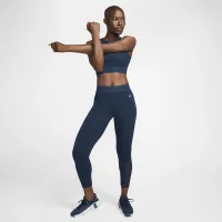 Nike Pro женская Mid-Rise 7/8 Mesh-Paneled лосины синий