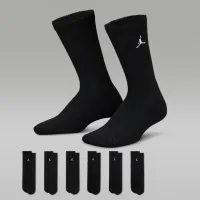 Nike Jordan Everyday Essentials Big дитячі Crew шкарпетки (6 пар) колір чорний