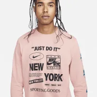 Nike Sportswear мужские Long-Sleeve Graphic Tee Pink