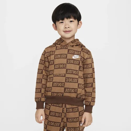 Nike Sportswear Textuцвет красный Club Toddler Fleece Pullover Толстовка с капюшоном цвет коричневый