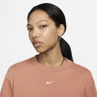 Nike Sportswear Chill Knit женская оверсайз футболка Костюм цвет коричневый