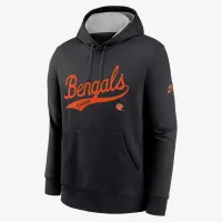 Cincinnati Bengals Rewind Club Logo чоловічі Nike NFL Pullover Толстовка з капюшоном колір чорний