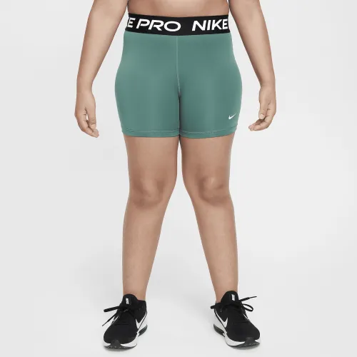 Nike Pro Dri-FIT Big дитячі (Girls') шорти (Extended Size) колір зелений