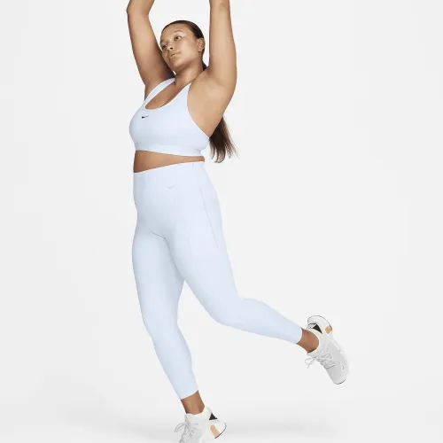 Nike Universa жіноча Medium-Support З високою талією 7/8 лосіни з кишенямиблакитний