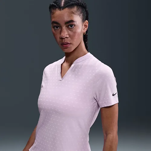Nike Tour женская Dri-FIT Short-Sleeve Blade Jacquard для гольфа Polo цвет фиолетовый