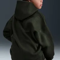 Nike Sportswear Tech Fleece Big детские (для мальчиков) оверсайз Pullover Толстовка с капюшоном цвет зеленый