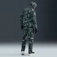 Nike Tech мужские Open-Hem Fleece Camo Pants цвет зеленый