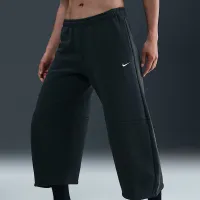 Nike Sportswear Phoenix Fleece женская Loose Mid-Rise Barrel Pants цвет зеленый