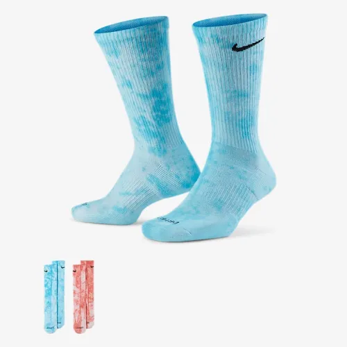 Nike Everyday Plus Cushioned Tie-Dye Crew шкарпетки (2 пар) різнокольорові