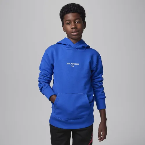 Nike Jordan Big детские MJ Air Jordan Paris Pullover Толстовка с капюшоном синий