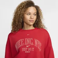 Nike Sportswear Phoenix Fleece женская Over-оверсайз Crew-Neck Graphic свитшот цвет красный