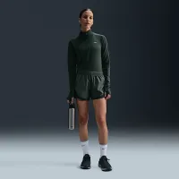 Nike Tempo женская Dri-FIT Mid-Rise Brief-Lined Running шорты цвет зеленый