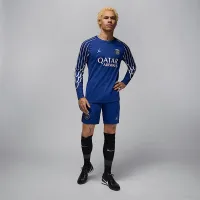 Nike Paris Saint-Germain 2024/25 Stadium Fourth мужские Jordan Dri-FIT Soccer Replica Long-Sleeve Jersey синий
