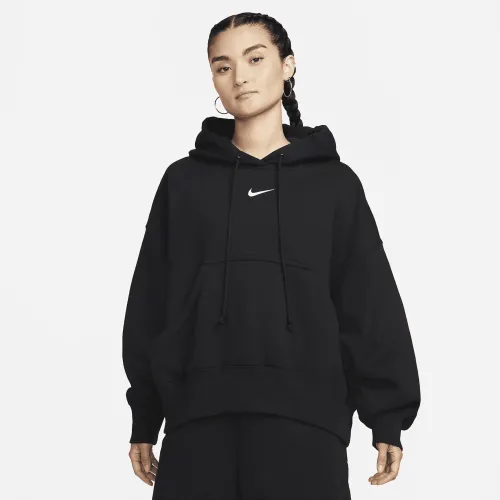 Nike Sportswear Phoenix Fleece женская Over-оверсайз Pullover Толстовка с капюшоном цвет черный