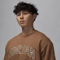 Nike Jordan Essentials мужские Fleece Crew-Neck свитшот цвет коричневый