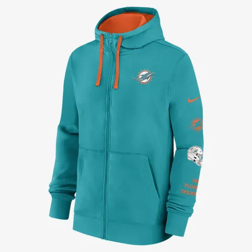 Miami Dolphins Club чоловічі Nike NFL Full-Zip Толстовка з капюшоном колір зелений