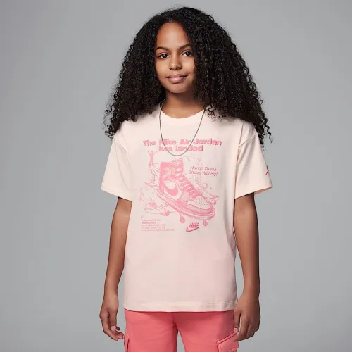 Nike Jordan Big дитячі Graphic футболка Pink