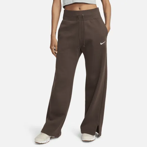 Nike Sportswear Phoenix Fleece женская С высокой Талией Wide-Leg Sweatpants цвет коричневый