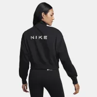 Nike Sportswear женская оверсайз 1/2-Zip Crop Fleece свитшот цвет черный