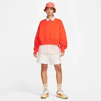Nike Sportswear Phoenix Fleece жіноча Over-оверсайз Crew-Neck світшот колір червоний