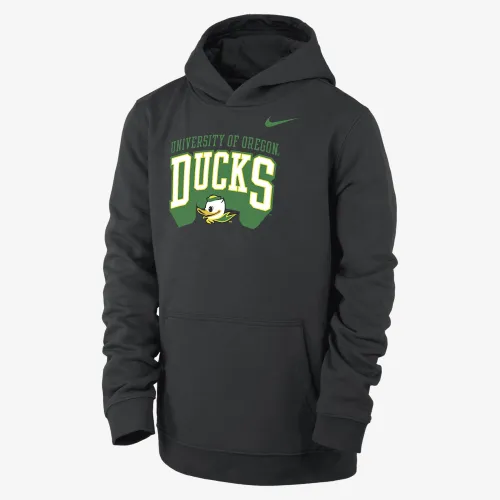 Oregon Club Fleece Big дитячі (для хлопчиків) Nike College Pullover Толстовка з капюшоном колір чорний