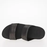Шльопанці FitFlop Lulu Glitz-Canvas Slides HR2-B06 - Чорна